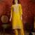 Yellow color smart and ethnic silk fabric embroidered partywear suit