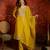 Yellow color smart and ethnic silk fabric embroidered partywear suit