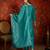 Firozi color smart and ethnic silk fabric embroidered partywear suit