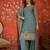 Blue color smart and ethnic silk fabric embroidered partywear suit
