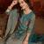 Blue color smart and ethnic silk fabric embroidered partywear suit