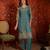 Blue color smart and ethnic silk fabric embroidered partywear suit