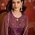 Purple color smart and ethnic silk fabric embroidered partywear suit