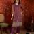 Purple color smart and ethnic silk fabric embroidered partywear suit