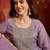 Purple color smart and ethnic silk fabric embroidered partywear suit