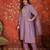 Purple color smart and ethnic silk fabric embroidered partywear suit