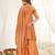 Rust color viscose roman silk readymade suit for ethnic rich looks
