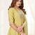 Cream color viscose roman silk readymade suit for ethnic rich looks