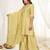 Cream color viscose roman silk readymade suit for ethnic rich looks