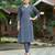 Grey color smart and elegant roman silk fabric smart looks top bottom set
