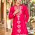Pink embroidery work roman straight kurta