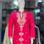 Pink embroidery work roman straight kurta