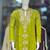 Parrot green embroidery work roman straight kurta