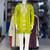 Parrot green embroidery work roman straight kurta