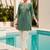 Green color embroidered kurta