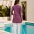 Purple color embroidered kurta