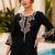 Black color embroidered kurta