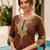 Brown color embroidered kurta
