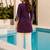 Violet color embroidered kurta
