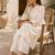 Off white color embroidery work kurta set for graceful ethnic looks