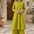 Green color embroidery work kurta set for graceful ethnic looks