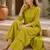 Green color embroidery work kurta set for graceful ethnic looks
