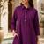Voilet color embroidery work kurta set for graceful ethnic looks