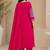Pink color roman silk fabric thread embroidery work stylish readymade suit