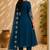Turquise color roman silk fabric thread embroidery work stylish readymade suit