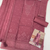 Mauve pink heavy chiffon embroidered suit set