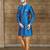 Royal-blue sherwani with gold accents and matching pocket square—ideal for celebrations.
