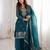 Blue Color Palazzo Suit Set With Dupatta Wedding Wear Sharara Suit Set
