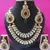 Two Brooch Maroon Green Stone Wedding Necklace set