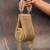 Gold silk embroidered beadfall hand bag