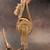 Gold silk embroidered beadfall hand bag