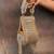 Gold silver silk embroidered beadfall hand bag