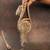 Gold silver silk embroidered beadfall hand bag