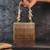 Silver gold silk embroidered mini hand bag