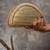 Gold silk embroidered hinted dome clutch