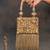 Gold silk embroidered diamond hinted hand bag