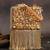 Gold silk embroidered diamond hinted hand bag