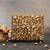 Gold silk embroidered diamond casket mini hand bag