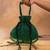 Emerald green silk embroidered shimmer viel potli bag