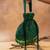 Emerald green silk embroidered shimmer viel potli bag