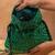 Emerald green silk embroidered shimmer viel potli bag