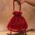 Red silk embroidered shimmer viel potli bag