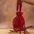Red silk embroidered shimmer viel potli bag