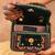 Emerald green velvet embroidered charm hand bag
