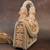 Gold velvet embroidered hand bag