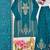 Peacock teal premium chinon silk blend embroidered suit